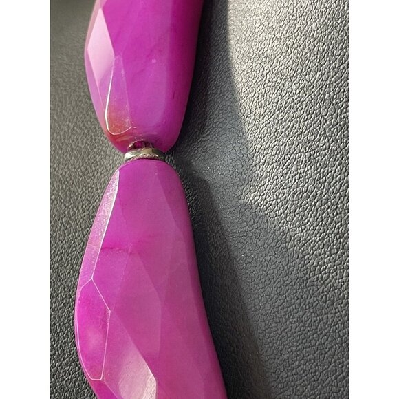 RLM STUDIO 925 SILVER WITH JADEITE PURPLE STONES Dyed? CHOKER STATEMENT NECKLACE - Picture 11 of 16